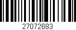 Código de barras (EAN, GTIN, SKU, ISBN): '27072683'