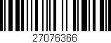Código de barras (EAN, GTIN, SKU, ISBN): '27076366'