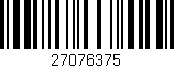 Código de barras (EAN, GTIN, SKU, ISBN): '27076375'