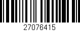Código de barras (EAN, GTIN, SKU, ISBN): '27076415'