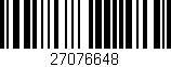 Código de barras (EAN, GTIN, SKU, ISBN): '27076648'