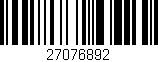 Código de barras (EAN, GTIN, SKU, ISBN): '27076892'
