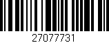 Código de barras (EAN, GTIN, SKU, ISBN): '27077731'