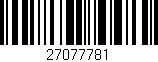 Código de barras (EAN, GTIN, SKU, ISBN): '27077781'