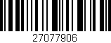 Código de barras (EAN, GTIN, SKU, ISBN): '27077906'
