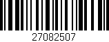 Código de barras (EAN, GTIN, SKU, ISBN): '27082507'