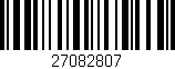 Código de barras (EAN, GTIN, SKU, ISBN): '27082807'