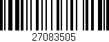 Código de barras (EAN, GTIN, SKU, ISBN): '27083505'
