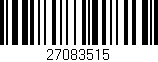 Código de barras (EAN, GTIN, SKU, ISBN): '27083515'