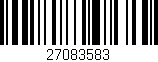 Código de barras (EAN, GTIN, SKU, ISBN): '27083583'