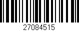 Código de barras (EAN, GTIN, SKU, ISBN): '27084515'