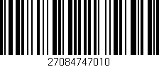 Código de barras (EAN, GTIN, SKU, ISBN): '27084747010'