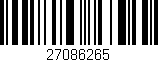 Código de barras (EAN, GTIN, SKU, ISBN): '27086265'