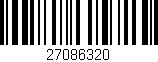 Código de barras (EAN, GTIN, SKU, ISBN): '27086320'