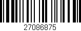Código de barras (EAN, GTIN, SKU, ISBN): '27086875'