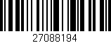 Código de barras (EAN, GTIN, SKU, ISBN): '27088194'