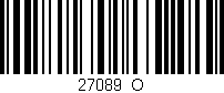 Código de barras (EAN, GTIN, SKU, ISBN): '27089_O'