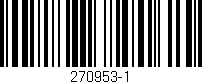 Código de barras (EAN, GTIN, SKU, ISBN): '270953-1'