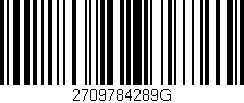 Código de barras (EAN, GTIN, SKU, ISBN): '2709784289G'