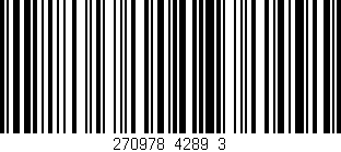 Código de barras (EAN, GTIN, SKU, ISBN): '270978_4289_3'