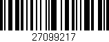 Código de barras (EAN, GTIN, SKU, ISBN): '27099217'