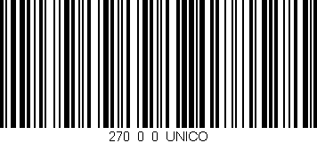 Código de barras (EAN, GTIN, SKU, ISBN): '270_0_0_UNICO'