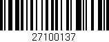 Código de barras (EAN, GTIN, SKU, ISBN): '27100137'