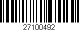 Código de barras (EAN, GTIN, SKU, ISBN): '27100492'