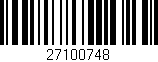 Código de barras (EAN, GTIN, SKU, ISBN): '27100748'