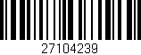 Código de barras (EAN, GTIN, SKU, ISBN): '27104239'