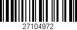 Código de barras (EAN, GTIN, SKU, ISBN): '27104972'
