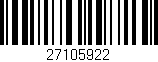 Código de barras (EAN, GTIN, SKU, ISBN): '27105922'
