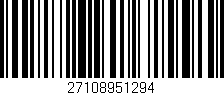Código de barras (EAN, GTIN, SKU, ISBN): '27108951294'