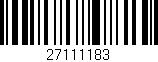 Código de barras (EAN, GTIN, SKU, ISBN): '27111183'