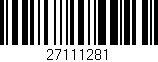 Código de barras (EAN, GTIN, SKU, ISBN): '27111281'