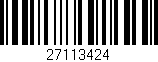 Código de barras (EAN, GTIN, SKU, ISBN): '27113424'