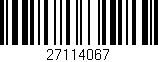 Código de barras (EAN, GTIN, SKU, ISBN): '27114067'
