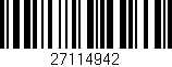Código de barras (EAN, GTIN, SKU, ISBN): '27114942'