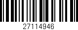 Código de barras (EAN, GTIN, SKU, ISBN): '27114946'