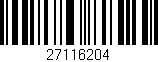 Código de barras (EAN, GTIN, SKU, ISBN): '27116204'