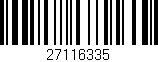 Código de barras (EAN, GTIN, SKU, ISBN): '27116335'