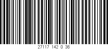 Código de barras (EAN, GTIN, SKU, ISBN): '27117_142_0_36'