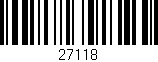 Código de barras (EAN, GTIN, SKU, ISBN): '27118'
