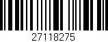 Código de barras (EAN, GTIN, SKU, ISBN): '27118275'