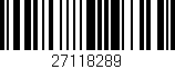 Código de barras (EAN, GTIN, SKU, ISBN): '27118289'