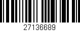Código de barras (EAN, GTIN, SKU, ISBN): '27136689'