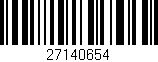 Código de barras (EAN, GTIN, SKU, ISBN): '27140654'