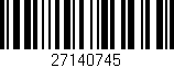 Código de barras (EAN, GTIN, SKU, ISBN): '27140745'