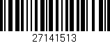 Código de barras (EAN, GTIN, SKU, ISBN): '27141513'