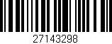 Código de barras (EAN, GTIN, SKU, ISBN): '27143298'